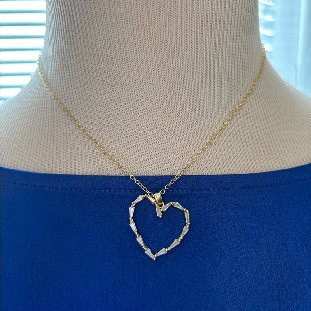 Gold Heart Necklace - Picture 2 of 3